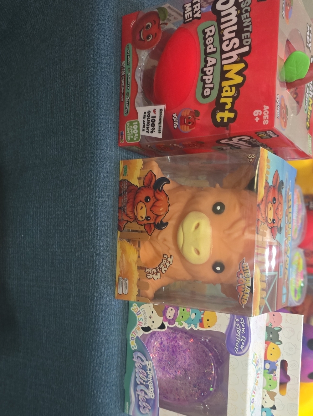 Scented Smushmart Red Apple,Highland Cow,Squishmallow Slimyglood Gelli Gels
